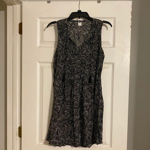 Black and white paisley print dress